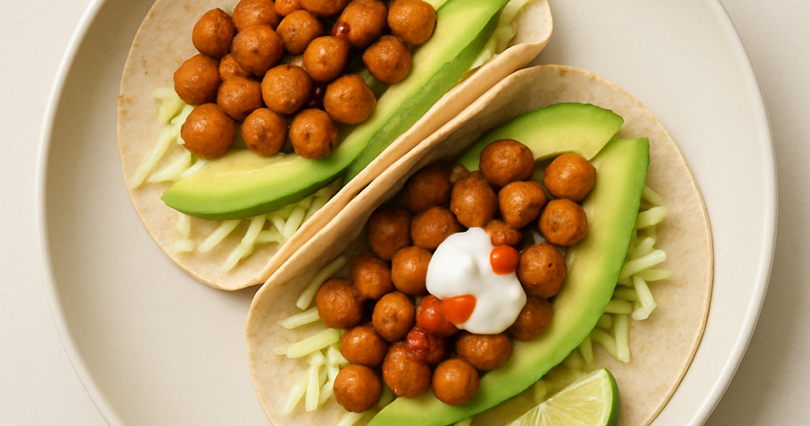 Spicy Chickpea & Avocado Tacos